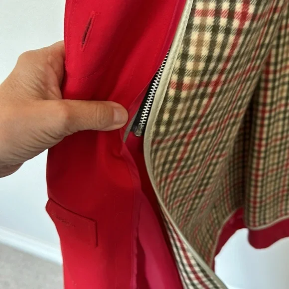 EUC Vintage London Fog Towne Edition Fully Lined Trench Coat Red Size 8 petite - Picture 7 of 16